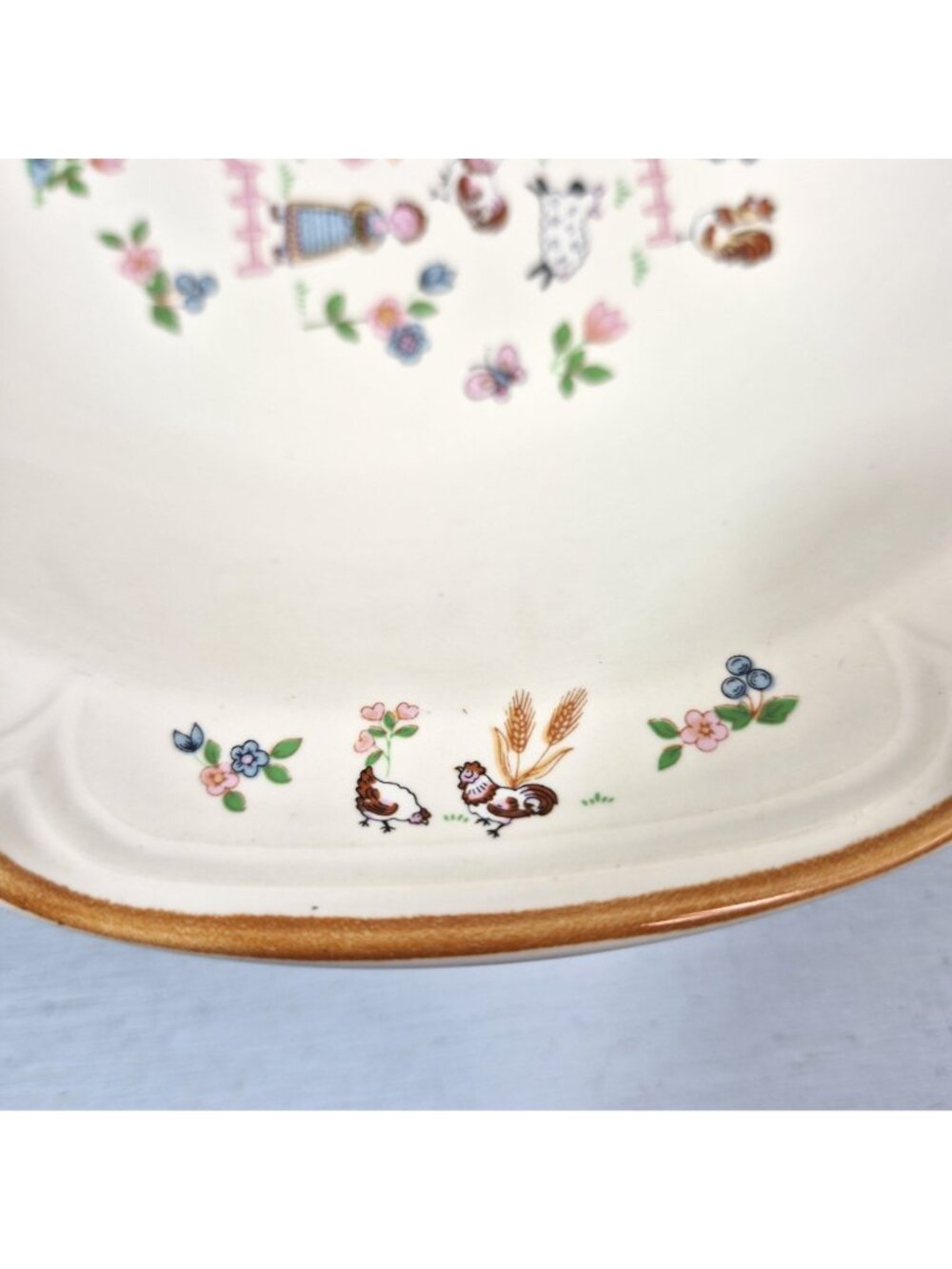 Jamestown China Country Home Large Serving Bowl Farmhouse Scene Japan - Picture 6 of 10